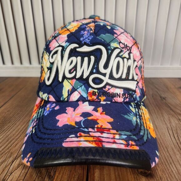Robin Ruth New York City Quilted Floral Snapback Hat Cap Colorful Flower Fashion - Picture 2 of 10